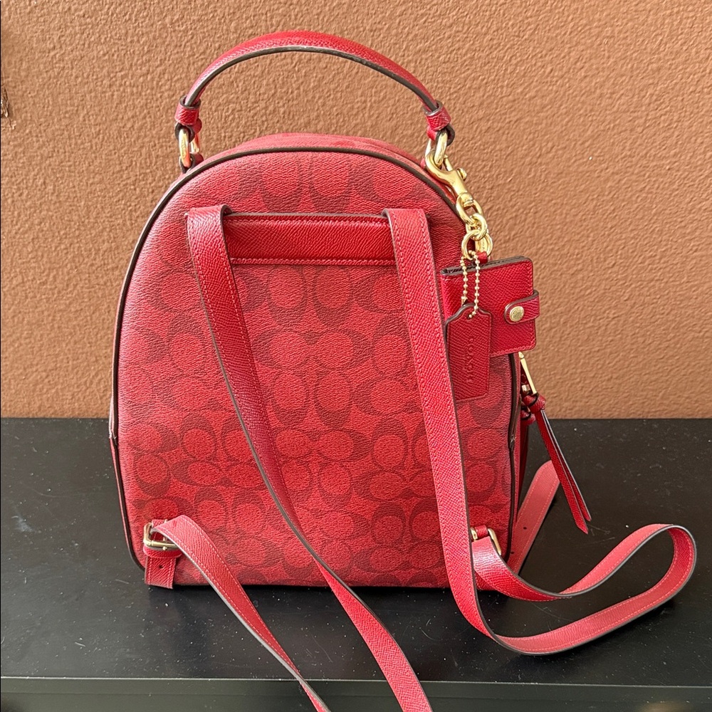 Coach Signature Red Backpack - Picture 2 of 2